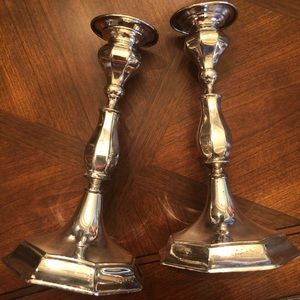 Silver candle sticks
